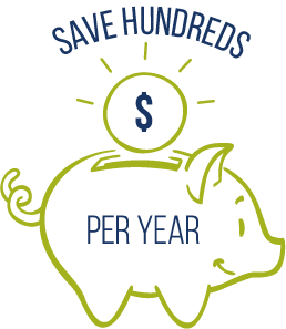 Save hundreds per year