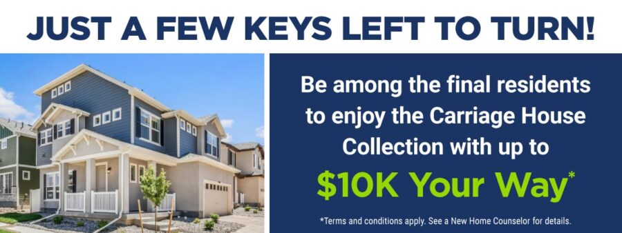 Closeout banner for Carriage House at Erie Highlands