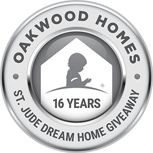 St Jude Logo w Oakwood homes - 16 Years running