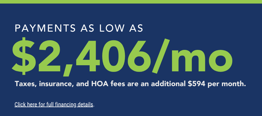 Current monthly payment incentive banner. See a New Home Counselor for details.