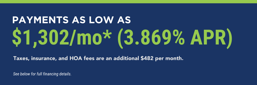 American Dream Monthly Payment banner. See a New Home Counselor for Details.