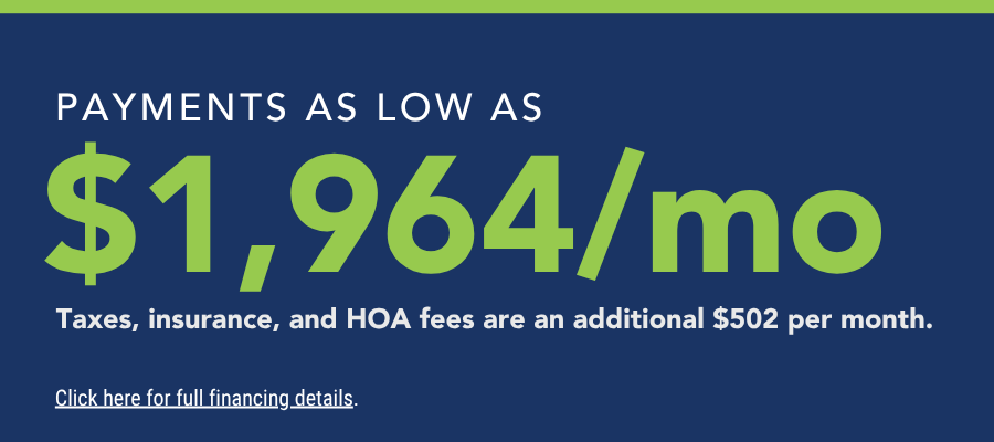 Payment incentive banner. Restrictions apply, see a New Home Counselor for details.