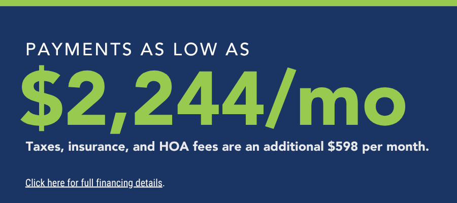 Payment incentive banner. Restrictions apply, see a New Home Counselor for details.