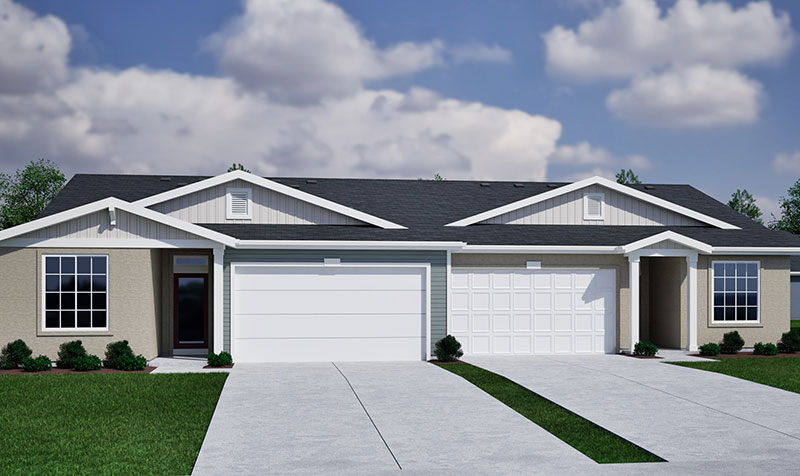 A rendering representing the Vacanza Duets at Green Valley Ranch