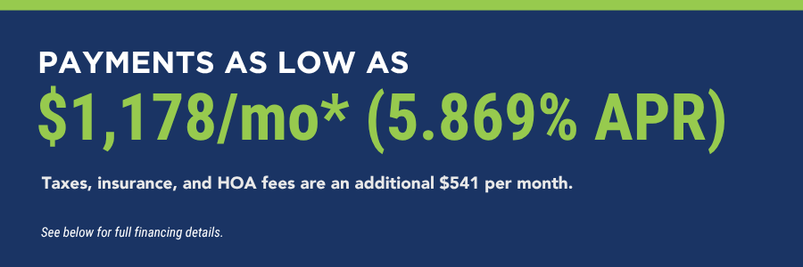 Arrival monthly payment banner. See a New Home Counselor for details.