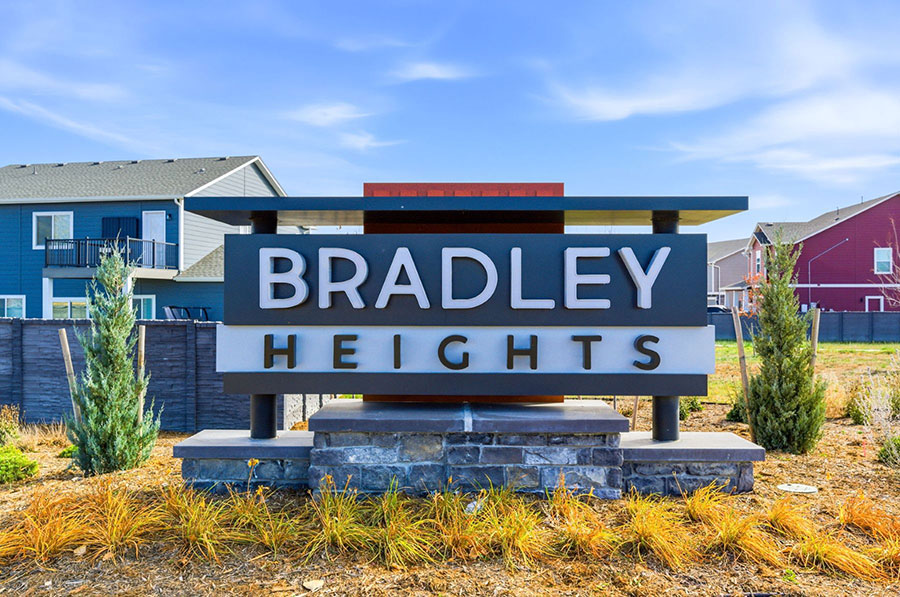 Bradley Heights monument sign