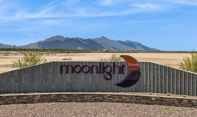 Image of the monument sign representing Moonlight Community in Arizona